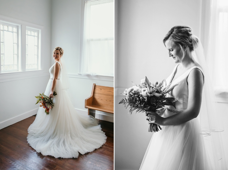 bride at the holly vault chapel