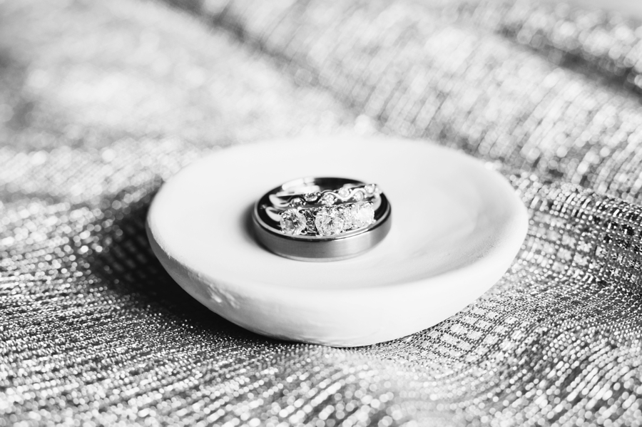 Capturing the beauty and detail of the couples wedding rings at Meadow Brook Hall