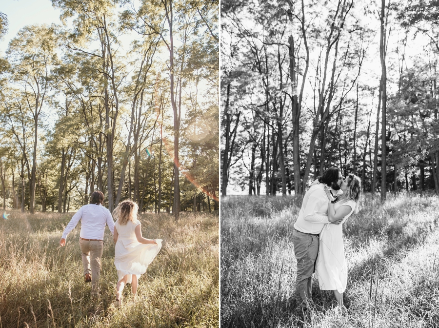 Dreamy meadow photos during their engagement session