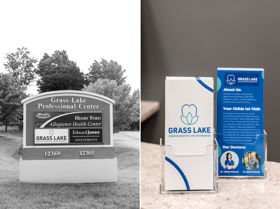 Grass Lake’s on location brand signage 