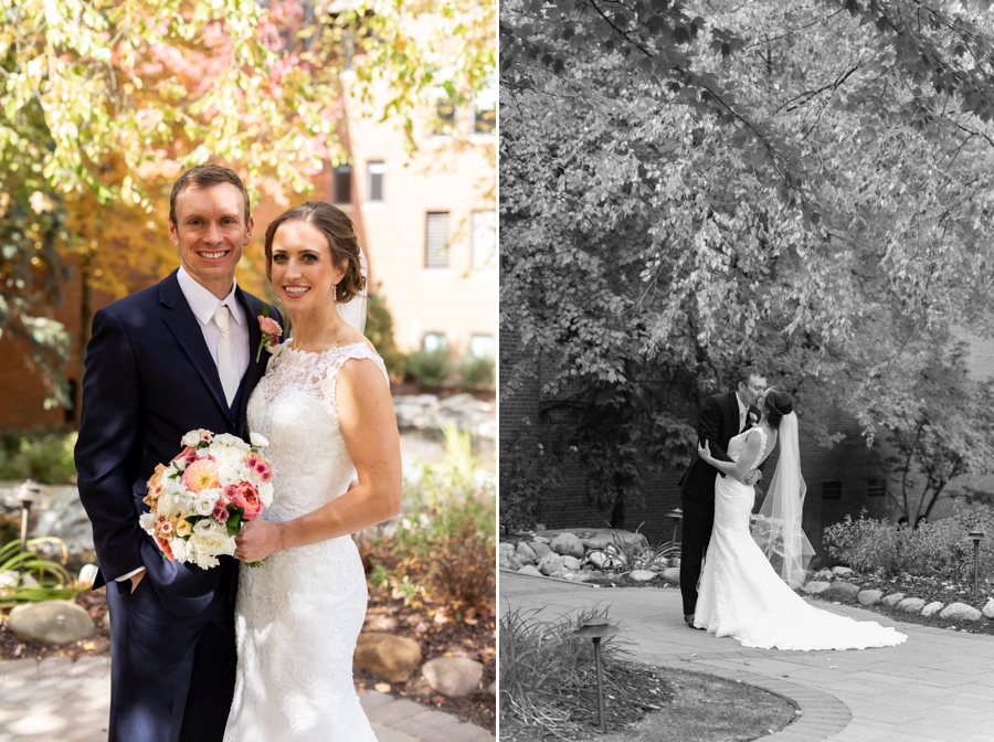 Sam and Andrews stunning portraits at their Plymouth Michigan Wedding
